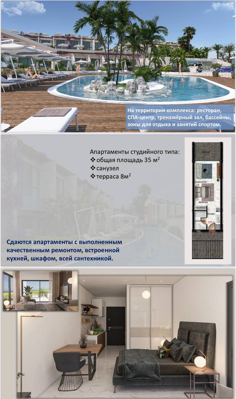 Фото 1 из 2: Продажа Студия, Эсентепе, Гирне
